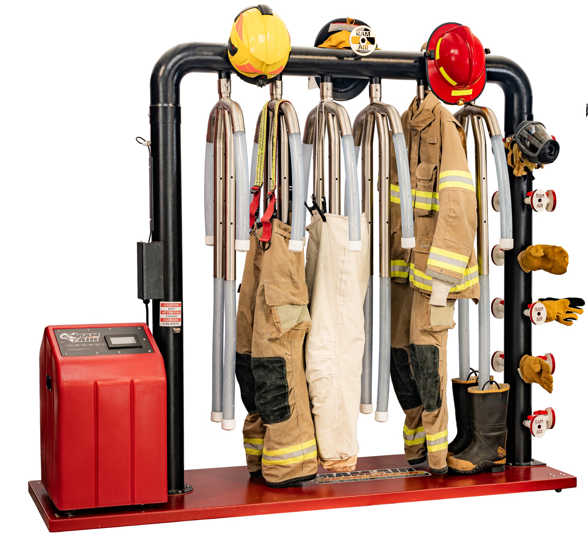 Ram Air Gear Dryer - Turnout Gear Dryers - TG-6H - 6-Unit Ambient/Heated Air Gear Dryer 11