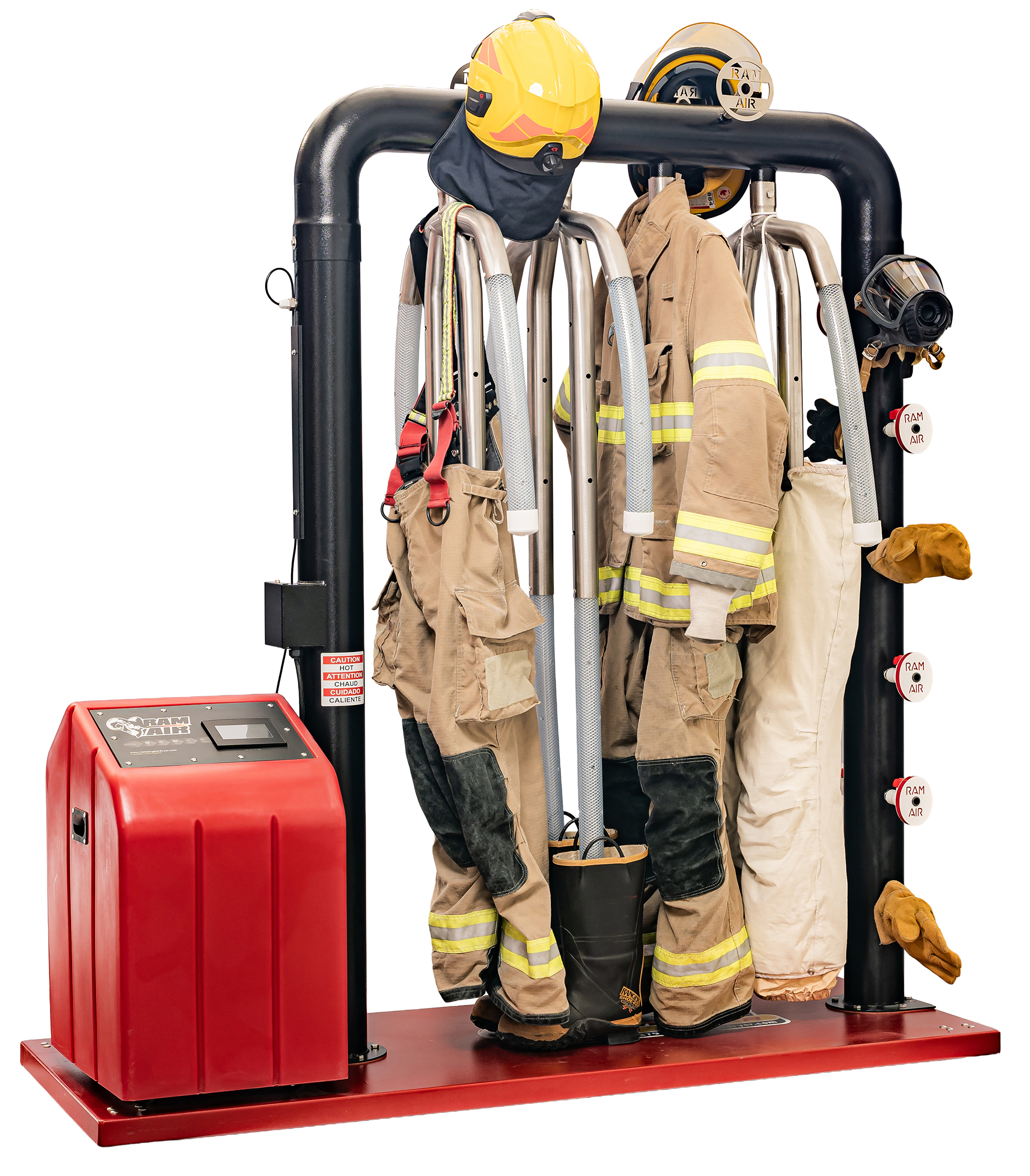 TG-4 Heated_Right_Dressed_onwhite Ram Air Turnout Gear Dryer